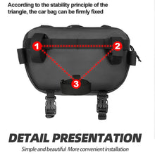 Load image into Gallery viewer, RZAHUAHU Bicycle Handlebar Bag Waterproof Cycling Front Storage Bag Reflective (Size: 29x8x17cm) 3 Liter (YA-597)