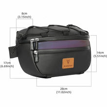 Load image into Gallery viewer, RZAHUAHU Bicycle Handlebar Bag Waterproof Cycling Front Storage Bag Reflective (Size: 29x8x17cm) 3 Liter (YA-597)