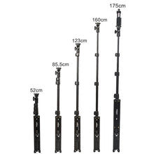 Load image into Gallery viewer, YUNTENG VCT-1388L 1.75M Lengthen Tripod Selfie Stand Bluetooth Remote Control LED Light Photography Bracket for Live Video Recording