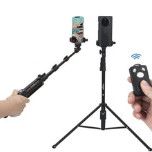 Load image into Gallery viewer, YUNTENG VCT-1388L 1.75M Lengthen Tripod Selfie Stand Bluetooth Remote Control LED Light Photography Bracket for Live Video Recording