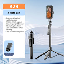 Load image into Gallery viewer, 2.1 Meter Long Extendable Selfie Stick for Smart Phone, Universal Handheld Stabilizer with 2.1m Remote Live Stand, Tripod