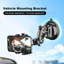 Load image into Gallery viewer, MAILUZHE Anti-Vibration Car Window Windscreen Phone Mount Holder Support upto Phone Size 7"Inch Aluminum Plastic