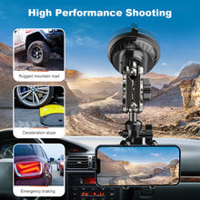 Load image into Gallery viewer, MAILUZHE Anti-Vibration Car Window Windscreen Phone Mount Holder Support upto Phone Size 7"Inch Aluminum Plastic