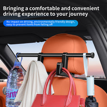 Load image into Gallery viewer, Universal Car Seat Back Double Hooks Umbrella Clothing Storage Rack(Black)