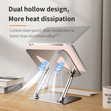 Load image into Gallery viewer, Adjustable Laptop Stand, Portable and Adjustable Handy Laptop Riser Ergonomic Computer Notebook Stand for MacBook Air Pro, Dell XPS, HP (12-17.3'') Sliver