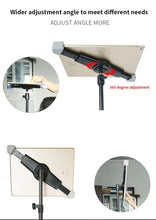 Load image into Gallery viewer, AODIV Universal 360° Compact Foldable Tripod Stand up to 1.65 Meter Height & Support Tablet Size 9.5"-14.5"with Carrying Bag
