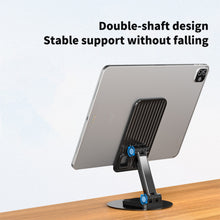 Load image into Gallery viewer, Aluminum Foldable Phone Tablet Holder with 360°Rotating Base,Cradle Dock Compatible size 4-8"