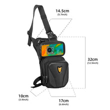 Load image into Gallery viewer, RZAHUAHU Motorcycle Leg Bag, Waist Bag,Rainproof Crossbody Bag Sports Multifunctional, Backpack Phone Pouch (YA-462)