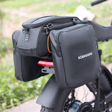 Load image into Gallery viewer, RZAHUAHU Waterproof Bike Pannier Bag (PU LeatherEVA) Bicycle Rack Bag with 2 Side Hanging Bags (YA-532-2S)