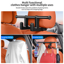 Load image into Gallery viewer, Universal Car Seat Back Double Hooks Umbrella Clothing Storage Rack(Black)