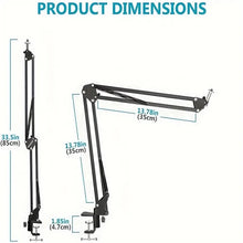 Load image into Gallery viewer, 360° Boom Arm Flexi Adjustment Mobile Phone Holder Table for Desk, Broadcast, Kitchen, Bedroom