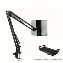 Load image into Gallery viewer, 360° Boom Arm Flexi Adjustment Tablet Phone Holder Table for Desk, Broadcast, Kitchen, Bedroom