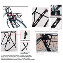 Load image into Gallery viewer, Bike Front Carrier Rack Bicycle Front Rack Metal Luggage Shelf Cargo Pannie