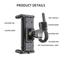 Load image into Gallery viewer, 360° Bucker Truck Off-Road Vehicle Handrail Handle Bar Phone Tablet Holder to 12.9"