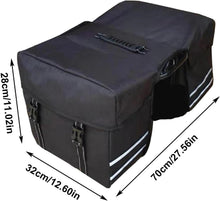 Load image into Gallery viewer, Bicycle Bike Double Sided Pannier Rear Rack Back Seat Trunk Bag (25L) Water Resistant