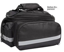 Load image into Gallery viewer, Bicycle Bike Bag Rack Back Rear Seat Tail Carrier Double Sided Pannier with Expandable Side Pockets (27L)