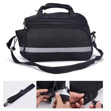 Load image into Gallery viewer, Bicycle Bike Bag Rack Back Rear Seat Tail Carrier Double Sided Pannier with Expandable Side Pockets (27L)