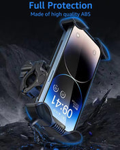 Load image into Gallery viewer, Universal Phone Mount with Secure Grip for Bicycle Scooter use in Handle Bar, Support Phone Size with Case up to 6.5"