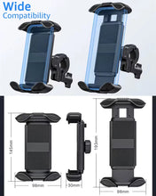 Load image into Gallery viewer, Universal Phone Mount with Secure Grip for Bicycle Scooter use in Handle Bar, Support Phone Size with Case up to 6.5"