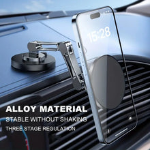 Load image into Gallery viewer, Aluminum Alloy 360° Rotatable Flexible Arm Design Magnectic Magsafe Phone Holder for Car Desktop Kitchen Strong Grip Base (Diameter 5cm)