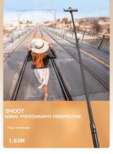 Load image into Gallery viewer, All in 1 Hidden Selfie Stick Tripod 1.82m Portable Phone Tripod Aluminum Alloy Cold Shoe Tripod