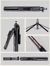 Load image into Gallery viewer, 1.85M Aluminum Alloy Rod Extendable Four-Legged Stand Phone Holder Bluetooth Selfie Stick