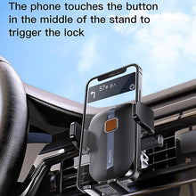 Load image into Gallery viewer, 360° Rotatable Car Air Ventilitaion Grid Phone Holder One Touch with Long Hook Clamp Anti Fall