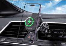 Load image into Gallery viewer, YESIDO C190 Magsafe Magnetic Car Phone Holder Wireless Chargers 15W for iPhone with Innovative Clamp