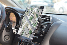 Load image into Gallery viewer, 360° Car CD Slot Phone & Tablet Mount Clamp Range 12cm-24.6cm Rotatable 2.2cm Thick of Jaw to hold Phone Tablet with Case