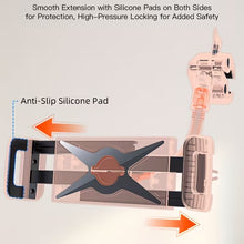 Load image into Gallery viewer, 360° Gooseneck Flexible Angle Phone Tablet Clamp Mount Support up to 12.9" for Pram Treadmill Bike 50cm