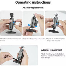 Load image into Gallery viewer, Telesin Magnetic Camera Mount | with 360-degree Articulating Arm Interchangeable Ball Heads (CMM-001)