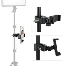 Load image into Gallery viewer, Universal 1/4 Head DV DSLR Bike Bicycle Handlebar Clamp Bracket Mount with Phone Bracket for size 4.7"-6.5" and compatible for Insta 360 One X Video Camera Clip,  Gopro Hero5/4/3+/3/2/1