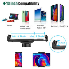Load image into Gallery viewer, MAILUZHE 360°Adjustable Mount Car Cup Holder Adjustable Angle Gooseneck Shockproof Stand for Phone & Tablet upto 13" Inch