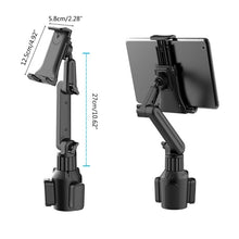 Load image into Gallery viewer, MAILUZHE 360°Adjustable Mount Car Cup Holder Adjustable Angle Gooseneck Shockproof Stand for Phone & Tablet upto 13" Inch