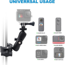 Load image into Gallery viewer, Universal 1/4" Handlebar Clamp Mount for Motorcyle Bicycle for Sport/Mini Camera/GoPro/with Ball Head