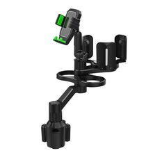 Load image into Gallery viewer, MAILUZHE Car Cup Holder 4 in 1 Expander Tray,Detachable Car Food Tray Retractable with Dual Cup Holder, Phone Holder, 360°Rotation Adjustable Base, Road Trip Essentials Car Accessories (D04)