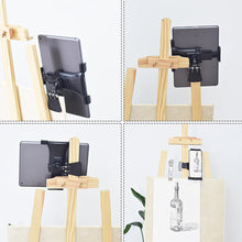 Load image into Gallery viewer, Universal 360° Rotatable Spring Clamp Clip Clamp Phone & Tablet Holder Compatible size 4.7" to 11.0" for Drawing Board Car Dashboard Car Sunvisor Desk Kitchen Cabinet