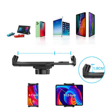 Load image into Gallery viewer, Universal 360° Rotatable Spring Clamp Clip Clamp Phone & Tablet Holder Compatible size 4.7" to 11.0" for Drawing Board Car Dashboard Car Sunvisor Desk Kitchen Cabinet