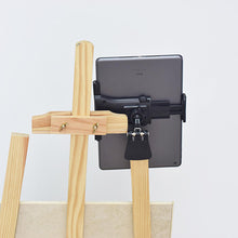 Load image into Gallery viewer, Universal 360° Rotatable Spring Clamp Clip Clamp Phone & Tablet Holder Compatible size 4.7" to 11.0" for Drawing Board Car Dashboard Car Sunvisor Desk Kitchen Cabinet