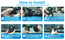 Load image into Gallery viewer, Universal 360° Rotatable Phone Holder for Car Dashboard Sunvisor Rearview Mirror Desk Kitchen Cabinet with Spring Clamp Holder & One Touch Phone Holder Compatible for Phone Size 7.0" Inch