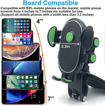 Load image into Gallery viewer, Universal 360° Rotatable Phone Holder for Car Dashboard Sunvisor Rearview Mirror Desk Kitchen Cabinet with Spring Clamp Holder & One Touch Phone Holder Compatible for Phone Size 7.0" Inch