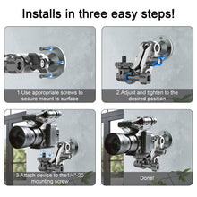 Load image into Gallery viewer, Universal Metal Flexible Angle Adjustable Holder for 1/4" Device Camera for Dash Board or Wall