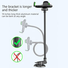 Load image into Gallery viewer, 360° 38cm Flexible Goose Neck One Touch Phone Bracket up to 9cm for Car Windshield & Dashboard Adjustable Various Viewing Angles