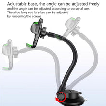 Load image into Gallery viewer, 360° 38cm Flexible Goose Neck One Touch Phone Bracket up to 9cm for Car Windshield & Dashboard Adjustable Various Viewing Angles
