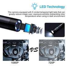 Load image into Gallery viewer, Endoscope HD Camera 8MM 1080P WIFI Hard Wire IP67 Waterproof 8LED 2600mAh Battery Inspection Snake Borescope For Android IOS - 5.0 Meter Hardwire