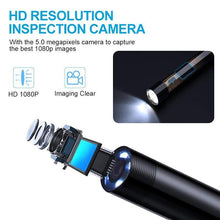 Load image into Gallery viewer, Endoscope HD Camera 8MM 1080P WIFI Hard Wire IP67 Waterproof 8LED 2600mAh Battery Inspection Snake Borescope For Android IOS - 5.0 Meter Hardwire