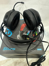 Load image into Gallery viewer, USB 7.1 Channel Gaming Headset with Microphone Big Earmuffs RGB LED Light for Desktop/Laptop