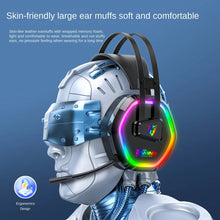 Load image into Gallery viewer, USB 7.1 Channel Gaming Headset with Microphone Big Earmuffs RGB LED Light for Desktop/Laptop