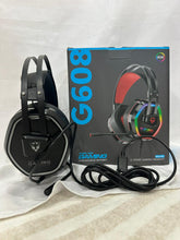 Load image into Gallery viewer, USB 7.1 Channel Gaming Headset with Microphone Big Earmuffs RGB LED Light for Desktop/Laptop