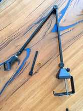 Load image into Gallery viewer, Microphone Desk Mounted Suspension Boom Scissor Arm Stand (40cmx2) Flexi Angle Hold upto 2kg Weight